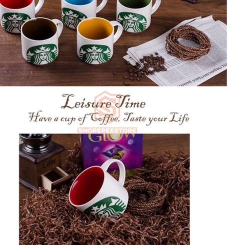 Star Seller CANGKIR KERAMIK STARBUCKS SET SENDOK KRAMIK GELAS STARBUCKS SET SENDOK KERAMIK BESAR / G