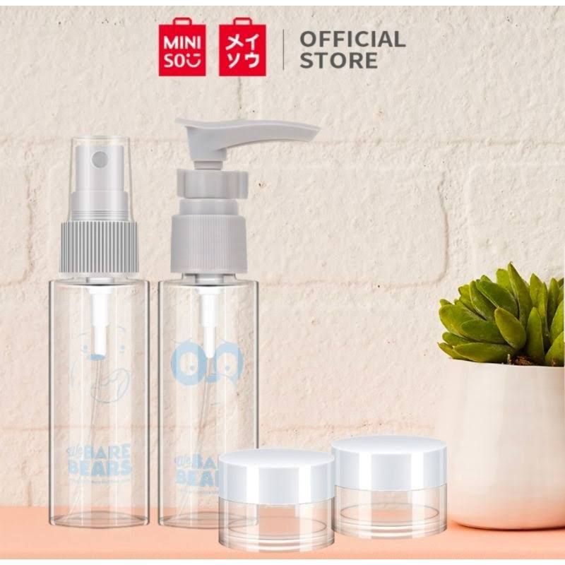 Miniso Travel Bottle Kits 4 pcs We Bare Bears
