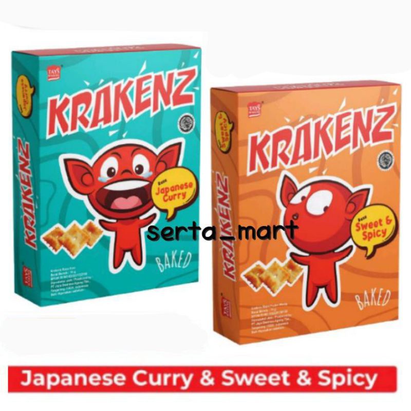 

Krakenz Baked Crisp 70gr - Snack Kraker Pedas Sweet Spicy / Japanese Curry