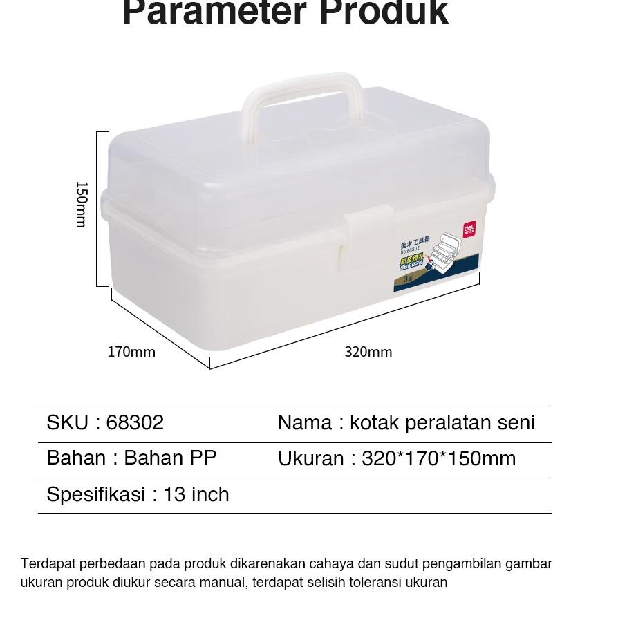 

[KODE PRODUK H0VGV4257] Deli Large Art Toolbox / Kotak Peralatan Seni Besar 68302 68303