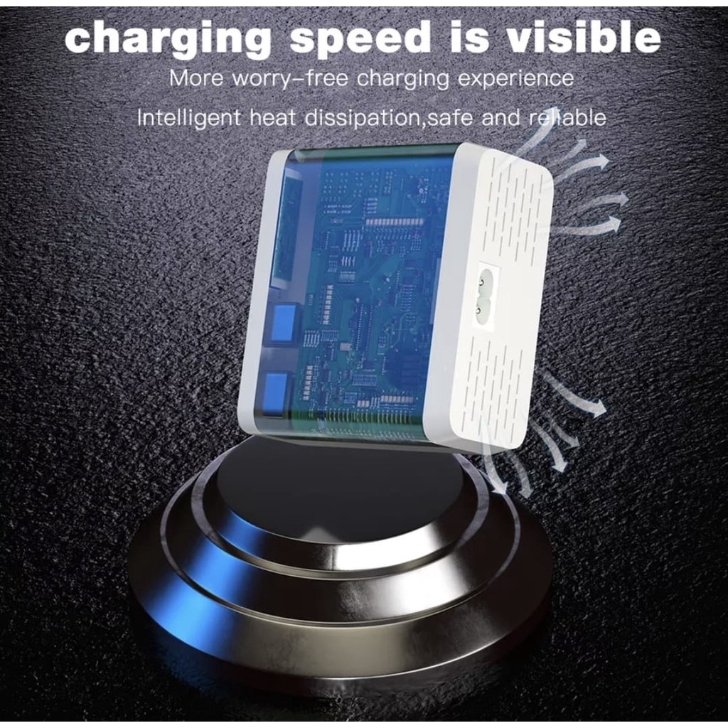 Multiport USB Smart Charging Station LCD Display Fast Charging 40w