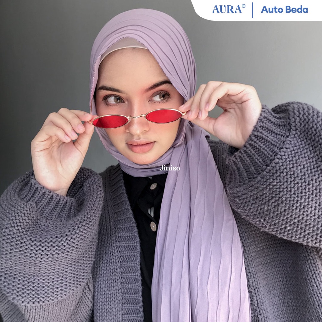 JINISO - Aura Wave Earth Tone Pashmina Full Plisket