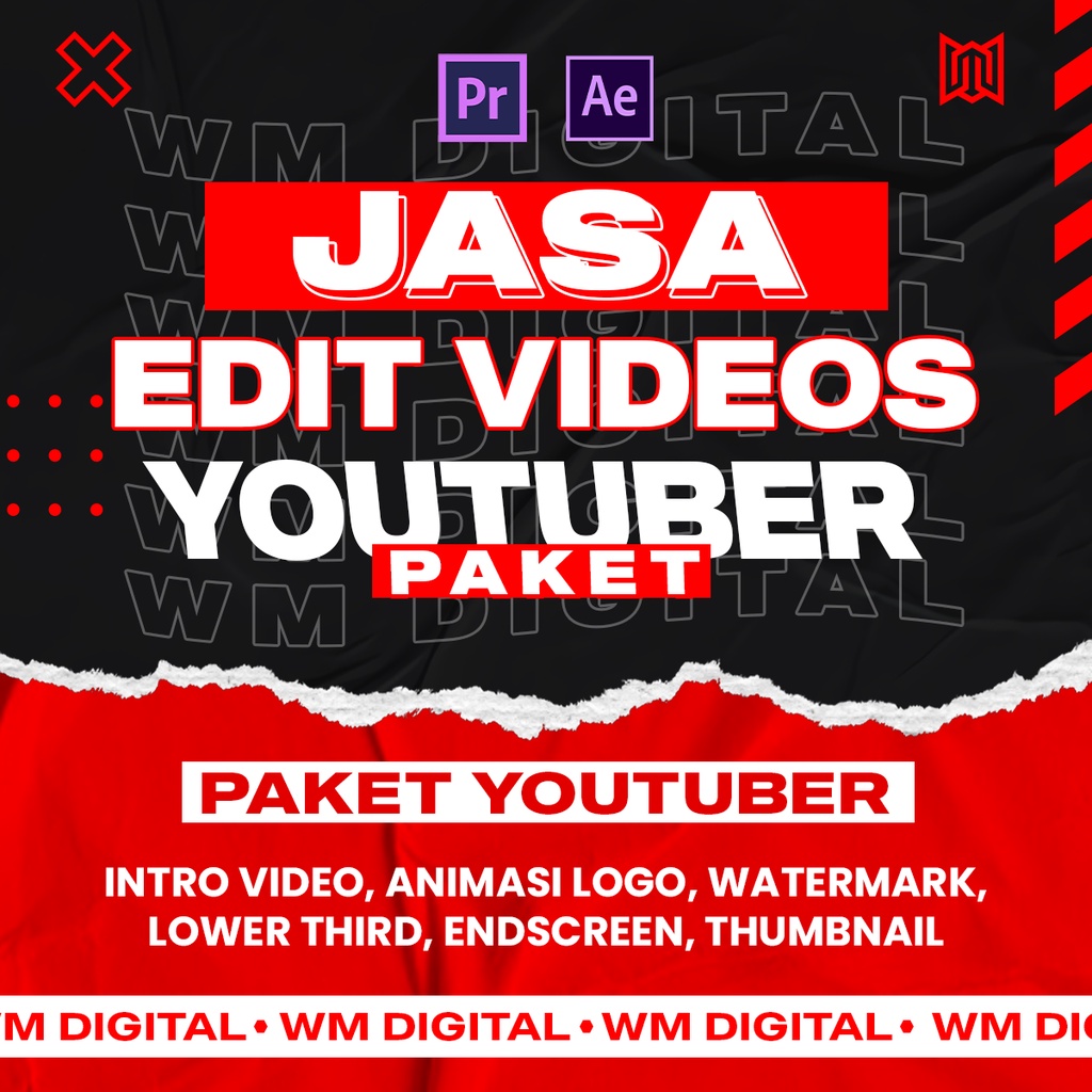Jasa Edting Videos Paket Youtuber