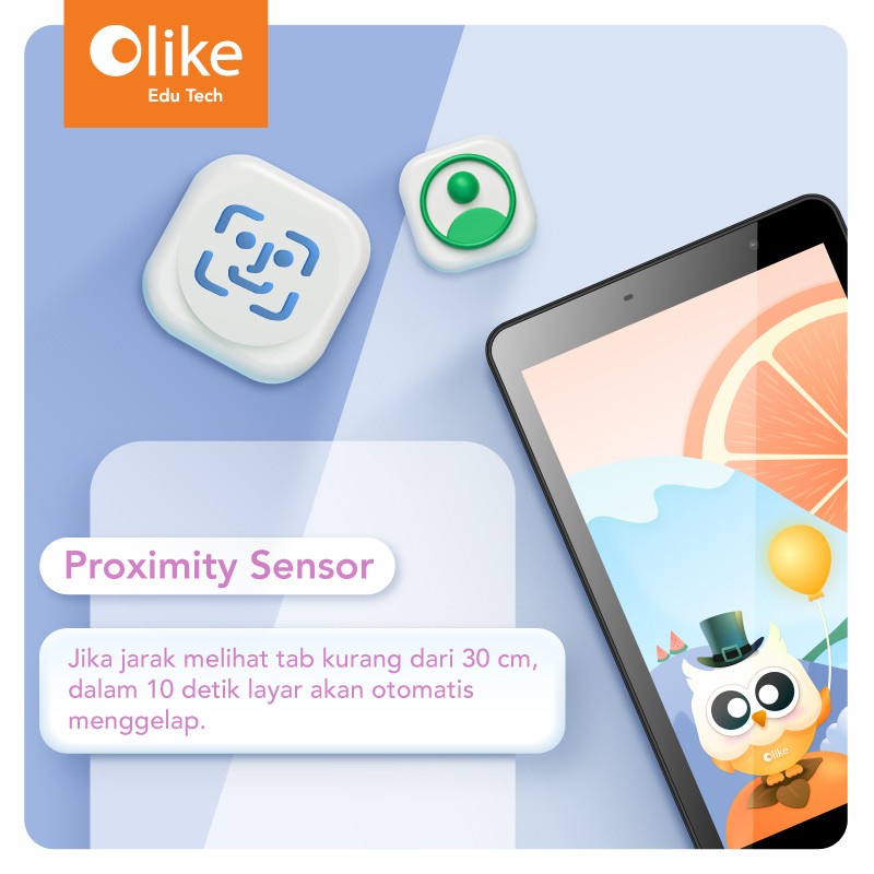 Olike EduTab E1 8 Inch Olike / Tablet Anak, Garansi Resmi Black