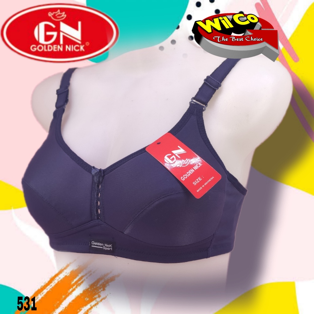 K531 - BRA/BH SPORT WANITA GOLDEN NICK TANPA KAWAT DUA PENGAIT