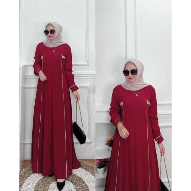 IRINA Dress gamis bahan crinkel ld 110 gamis kondangan gamis daily