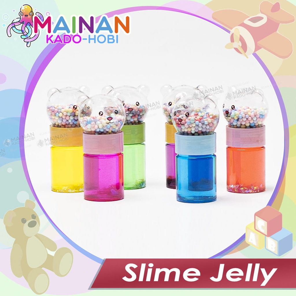 MAINAN EDUKASI ANAK SLIME JELLY KARAKTER KARTUN MULTICOLOUR