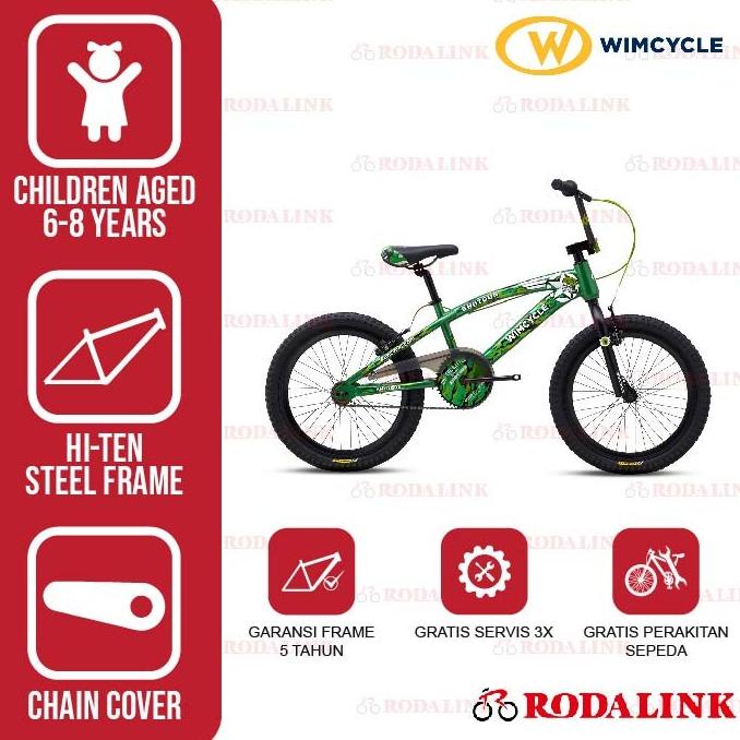 Wimcycle Sepeda Anak Bmx Shotgun 20" Sepeda Sekolah Anak #Original