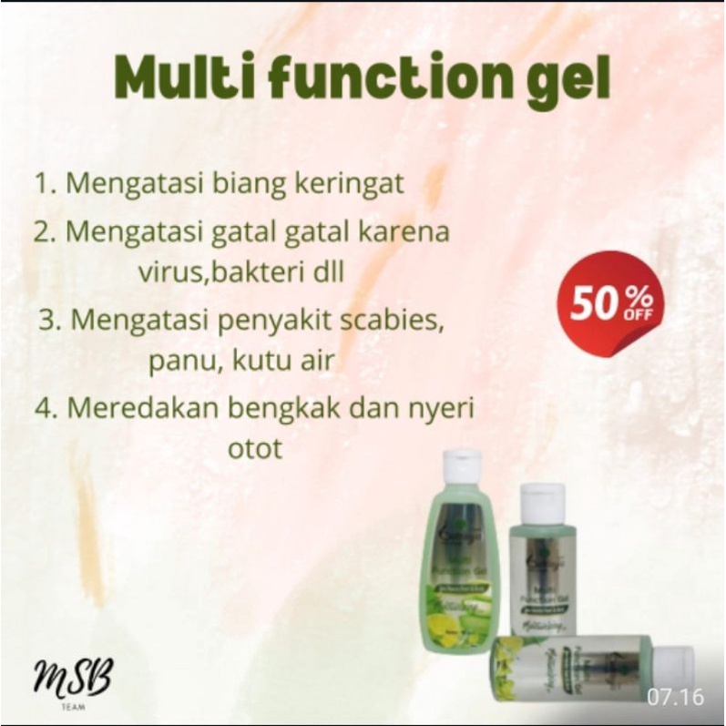 Multifunction gel Batrisyia Herbal obat biang keringat salep gatal gigitan nyamuk