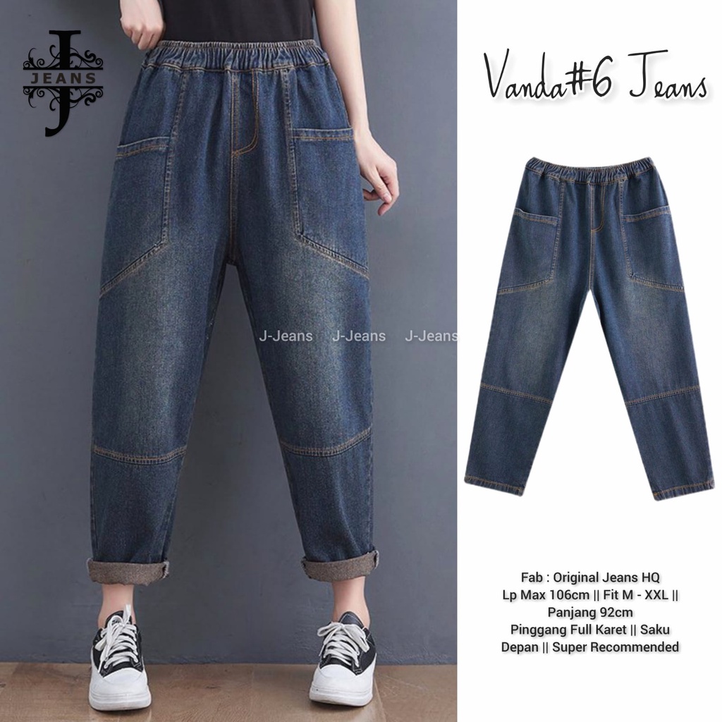 Vanda #6 Pants Celana Panjang Wanita Remaja Jeans Premium Kekinian Tebal Melar Ori Recca Termurah
