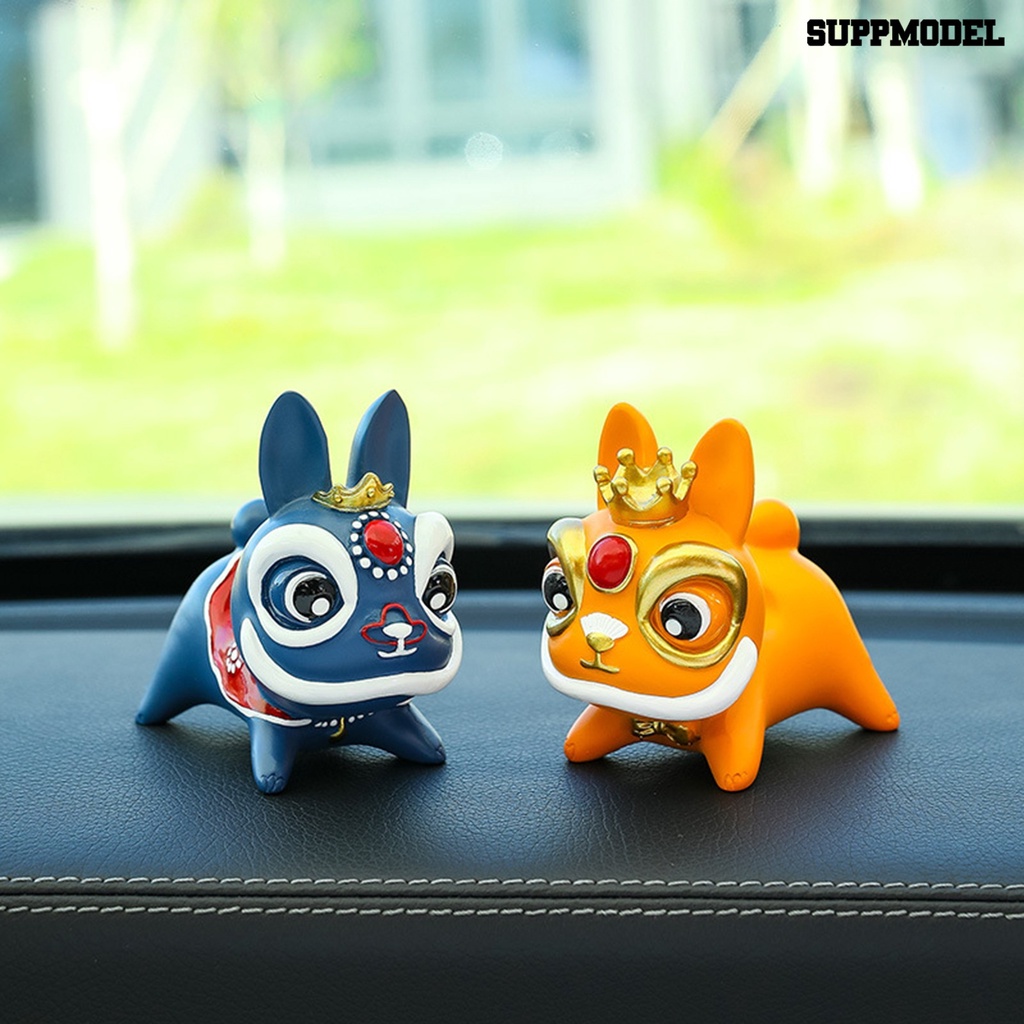 [Auto] Ornamen Kelinci Gaya Cina Menggemaskan Tahun Baru Maskot Bunny Patung Dashboard Boneka Dekorasi Rumah