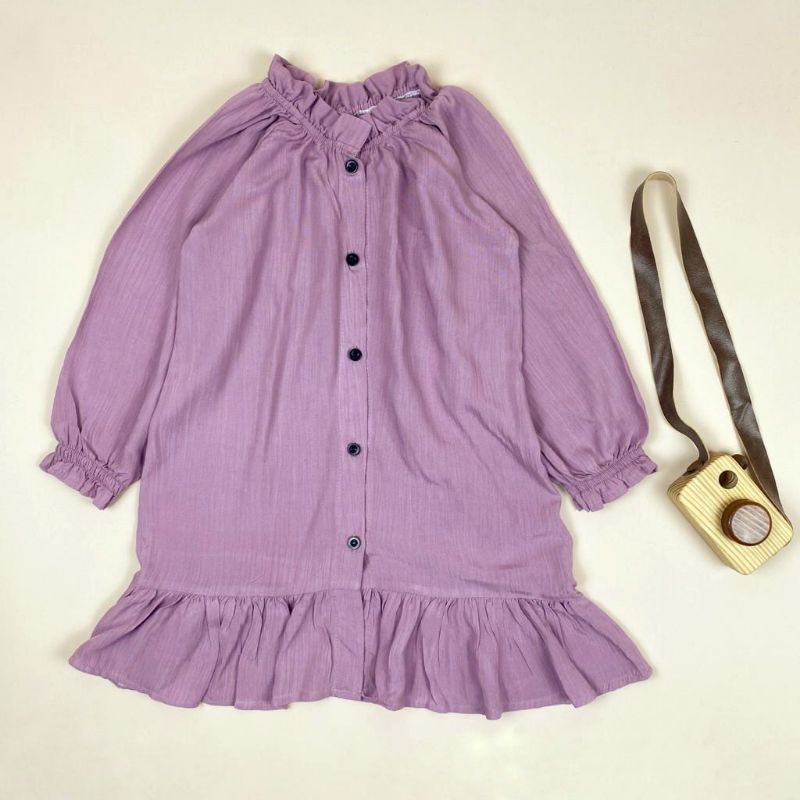 Tunik anak perempuan ruffle shafii pineapple 1-5tahun rayon crinkle