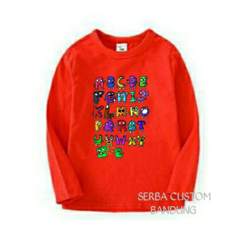 Kaos Anak Alphabet Lore Bahan Premium