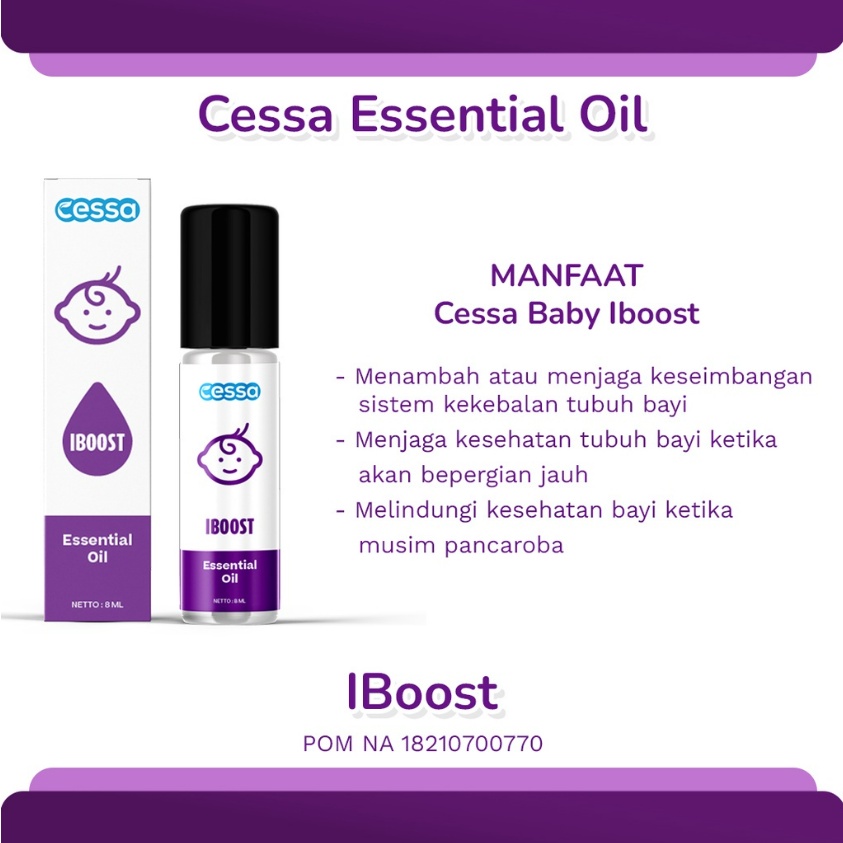 Cessa Baby Essential Oil 8ML Fever Drop Dan Cough n Flu 0-3 Tahun Penurun Demam dan Pereda Batuk Flu Bayi CBKS LC