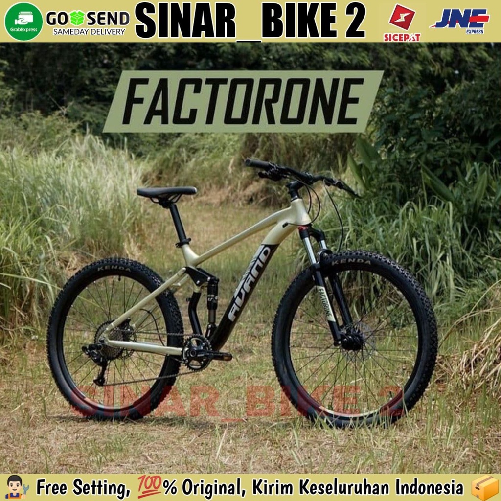 Sepeda Gunung 27.5 Inch MTB AVAND FACTOR ONE Full Suspension 10 Speed