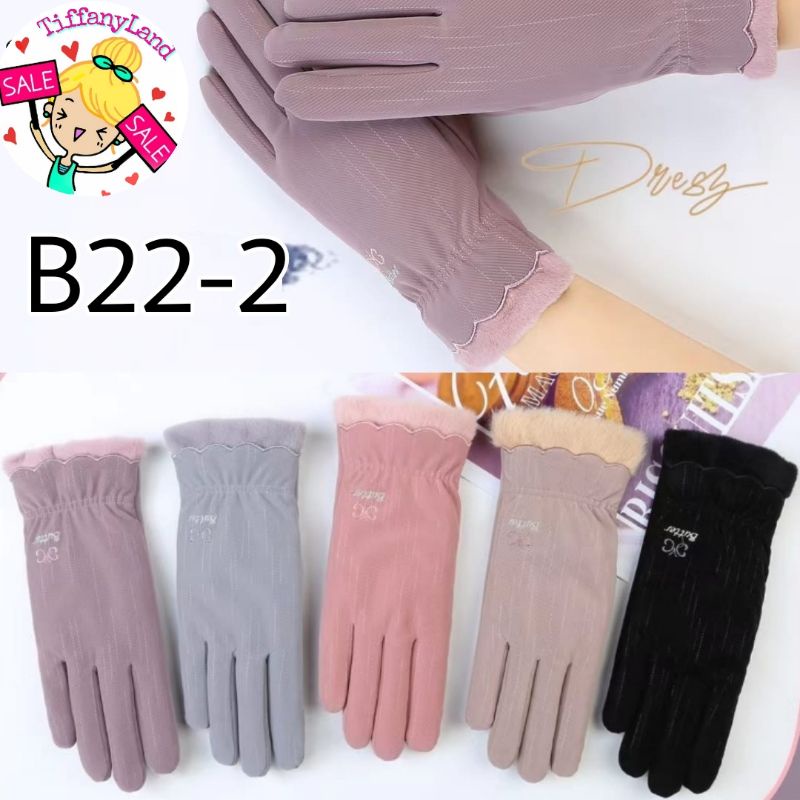 sarung tangan wanita touch screen fashion tebal B22-2