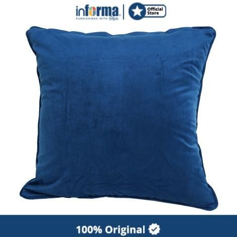 Informa - Sarung Bantal Sofa 55x55 Cm Velvet Poseidon - Biru