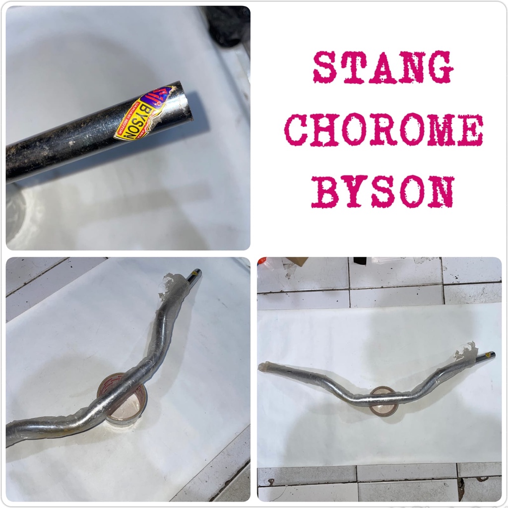 Jual STANG STIR MOTOR BYSON FULL CHOROME | Shopee Indonesia