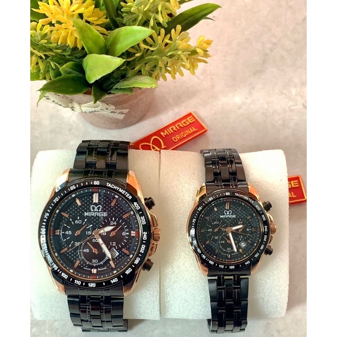 JAM TANGAN PRIA Mirage Tahan Air SPORT Hitam BLACK ORIGINAL