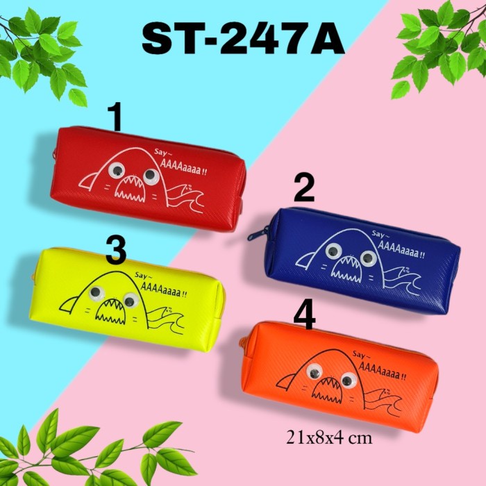

PRO Kotak Pensil Sleting/Pencil Pouch Shintoeng Seri Mata / Tepak - 247A shark, Bebas