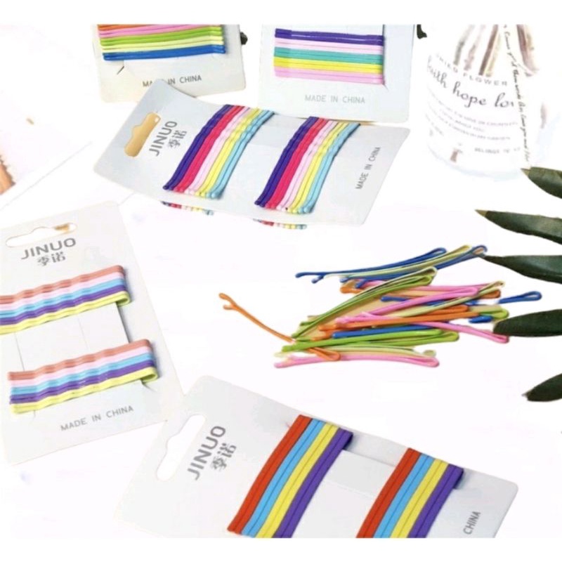 (20 PCS )JEPIT LIDI WARNA PREMIUM BOBBY PIN JEPITAN RAMBUT RAINBOW JEPIT KOREAN STYLE