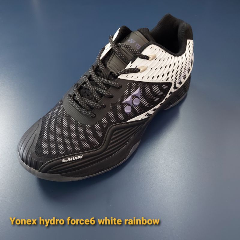 Sepatu badminton yonex hydro force 6 white rainbow