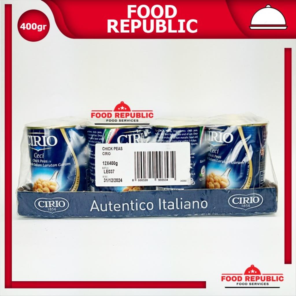 CIRIO CECI CHICK PEAS 400 GR - KACANG ARAB DALAM LARUTAN GARAM KALENG