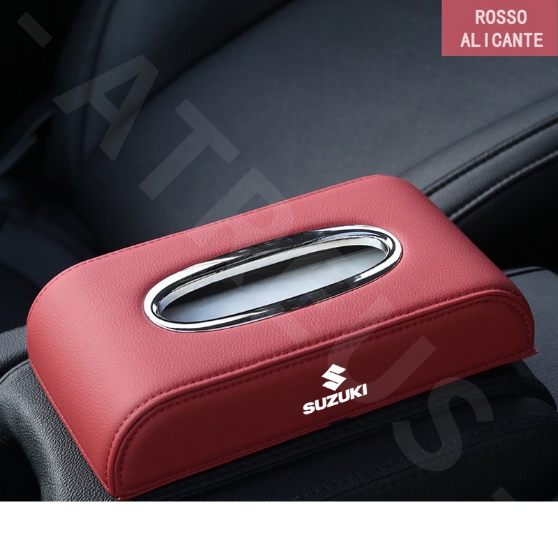 Suzuki Kotak Tisu Mobil Kulit Premium Tempat Tisu Mobil Auto Tissue Storage Case Untuk ERTIGA Splash Swift XL7 SX4 Jimny Vitara Katana Aksesoris Mobil