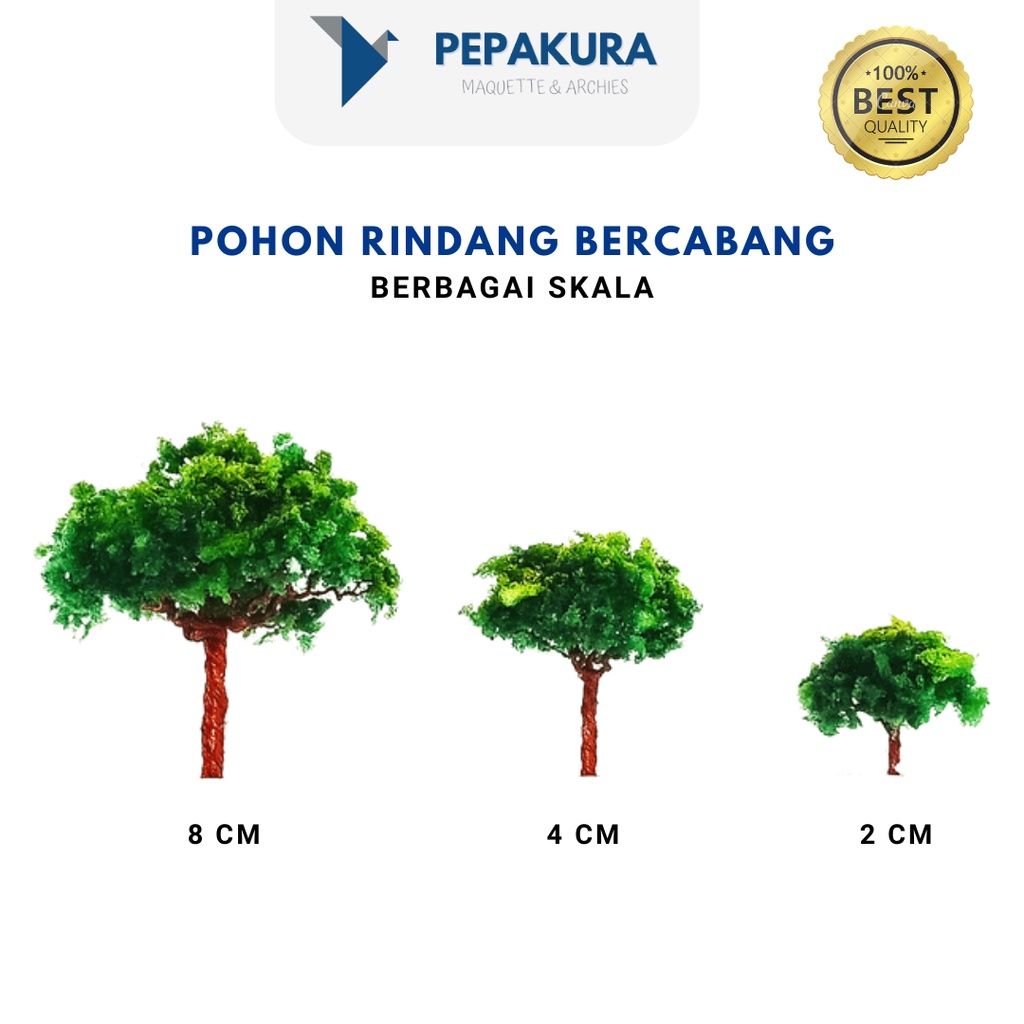 Pohon Rindang Maket/Miniatur Skala 1:50 1:100 1:200 - Bahan Maket