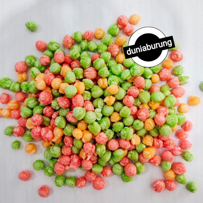 Rice  Crispy RAINBOW BALL/Bulat warna warni for Pets/Hamster Sugarglider terbuat dari beras alami