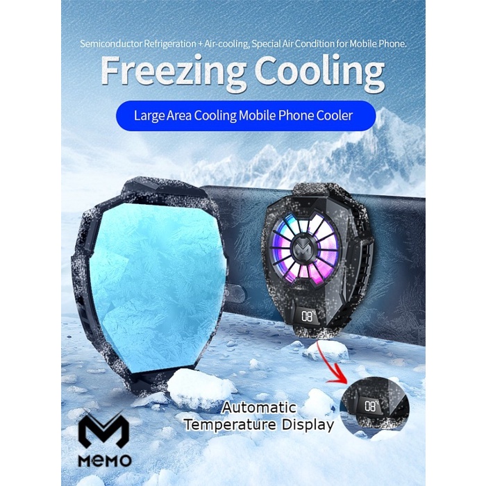 Memo DL05 Fancooler Radiator Pendingin HP Coolingfan Gaming RGB LIGHT - DL05 Gen3