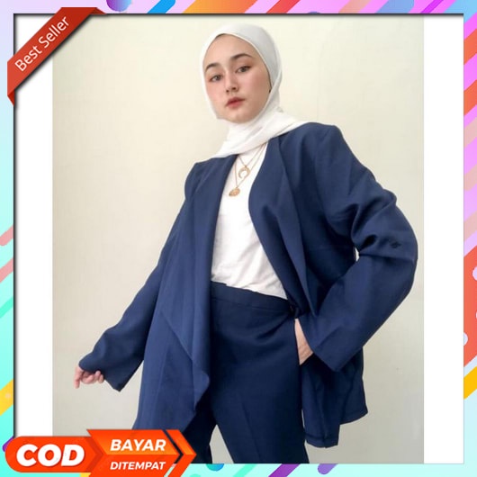 One Set Blazer Wanita Korean Style Jas Kantor  2022 Setelan Bleser Kekinian Perempuan Blaser Ngantor