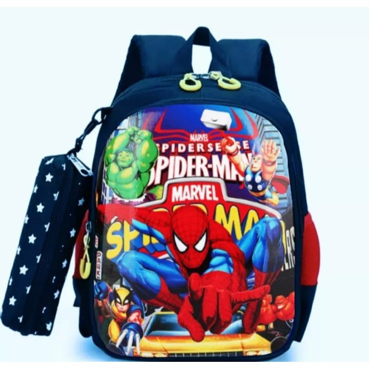 BPT SALE TERMURAH Tas Ransel Sekolah SD Anak Laki - Laki Motif SPIDERMEN