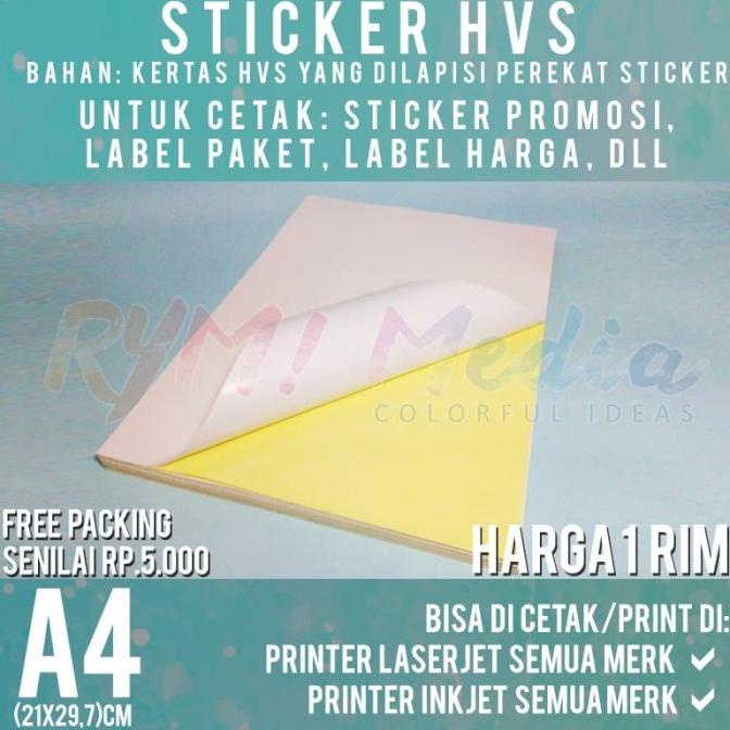 

Kertas Sticker HVS A4 (1 Rim/500 lembar)