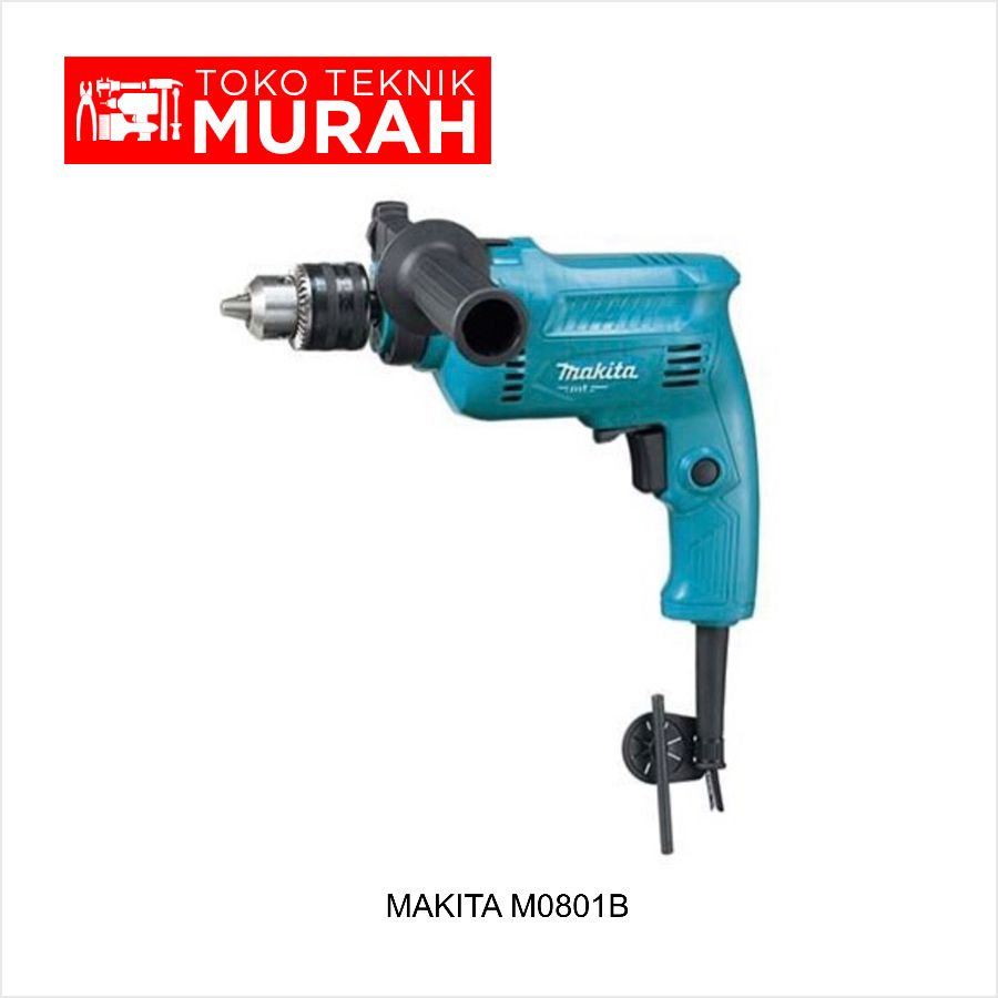 Makita M0801B Mesin Bor Listrik M 0801 B - 13mm Bor Tangan Hammer Drill M0801 B