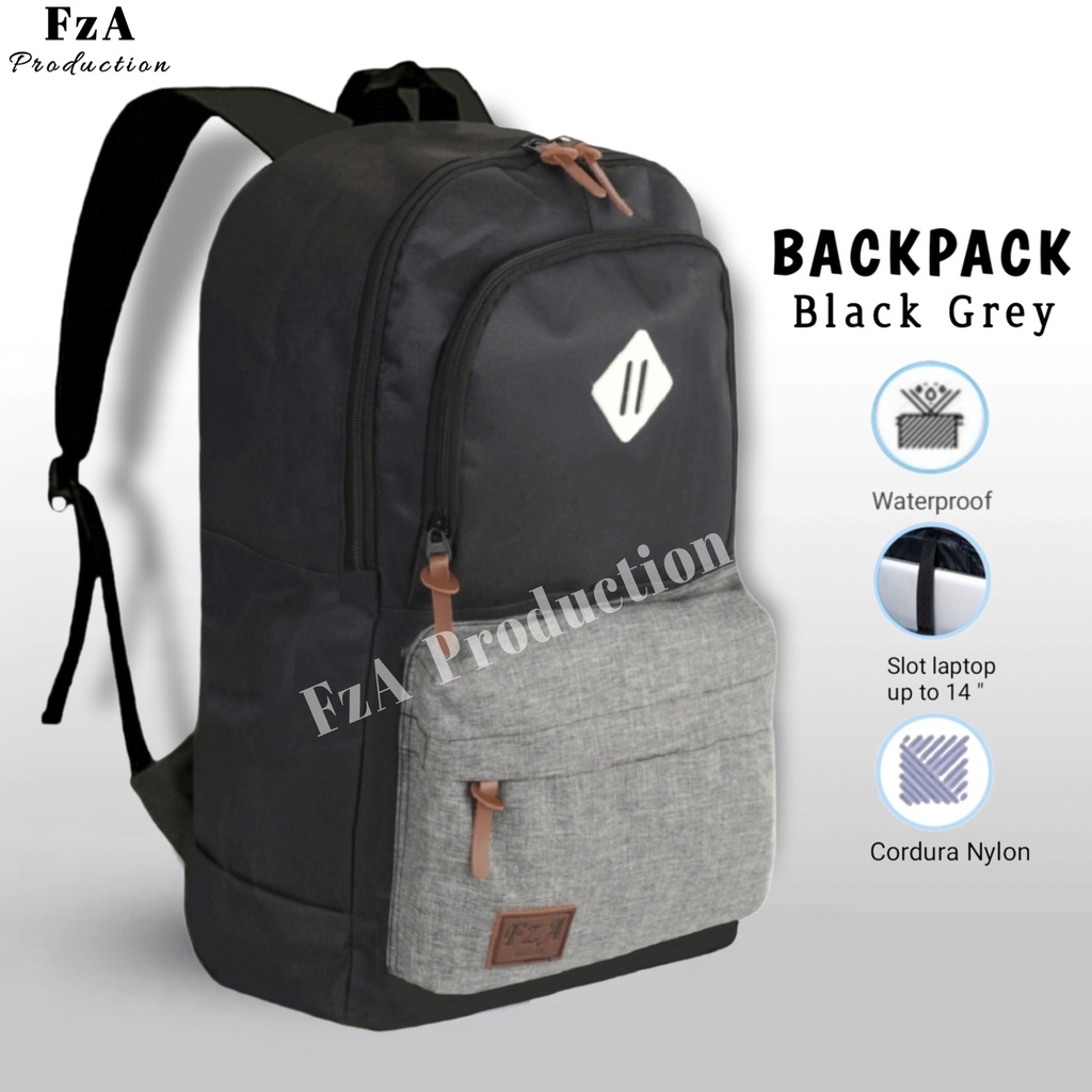 Tas Ransel  Punggung Distro Casual Pria Wanita / Tas Ransel Laptop Original FzA FREE Tas Waistbag Trendy BLG