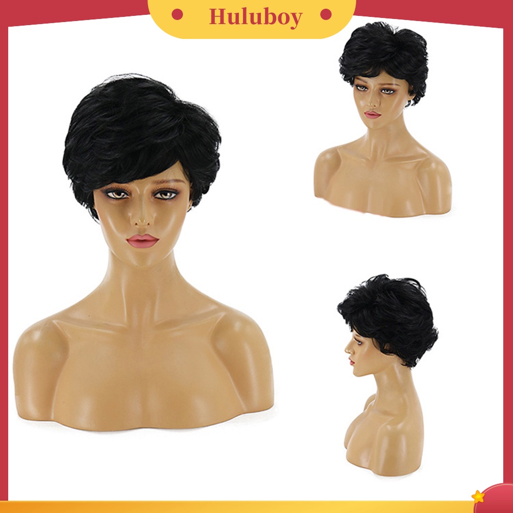 Wig Rambut Ekstensi Model Pendek Keriting Untuk Wanita