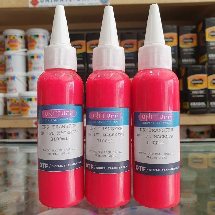 

Tinta Tinta Dtf Unituff Ink Transfer Cmykw & Flourescent Best Quality