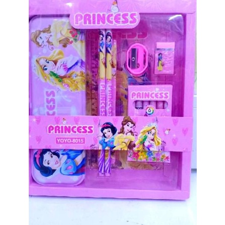 

<G-2.2☎> Kotak pensil set crayon / Alat tulis sekolah / stationary set / ATK karakter / pony /Spiderman / princess / minion amanah