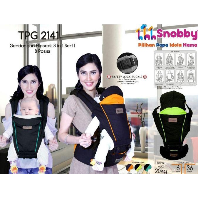 Gendongan Bayi Hipseat Snobby TPG 2141 / Gendongan Baby Hipseat Snobby
