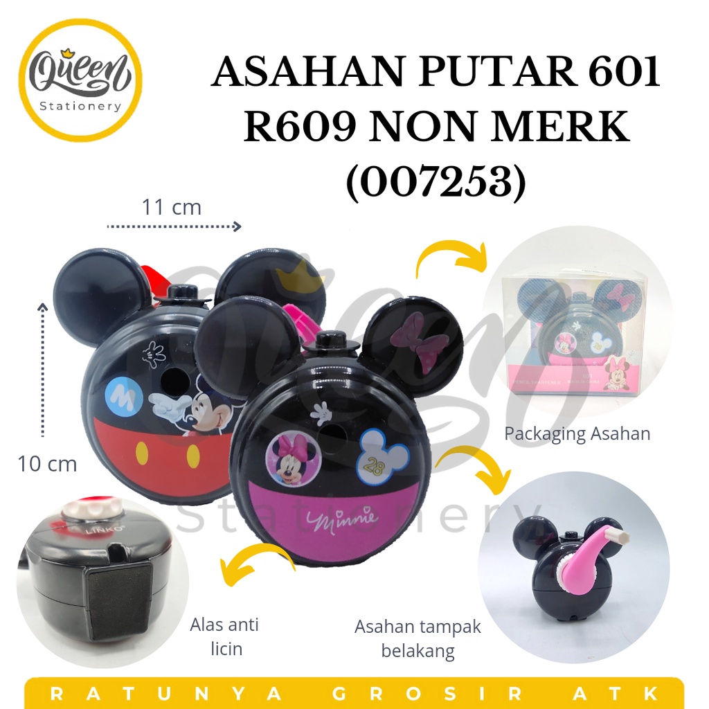 

1 PCS ASAHAN PUTAR 601 R609 NON MERK RAUTAN PENSIL BENTUK LUCU (007253)
