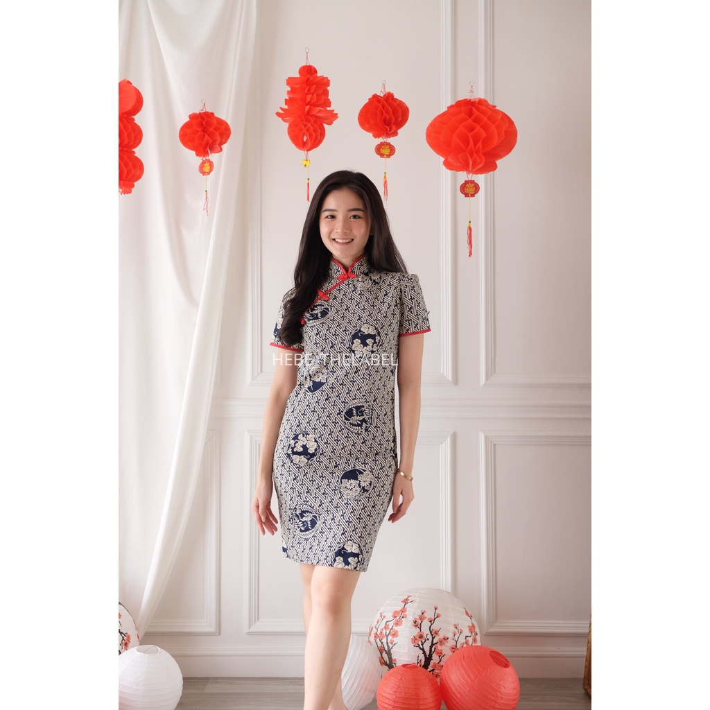 Seo-Yoon Batik Cheongsam Chinese New Year - Pakaian Wanita