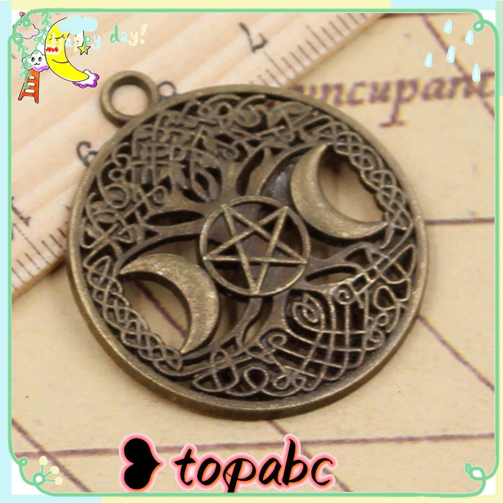 Top Liontin Pentagram Ilmu Sihir Pentagram Pesona Ajaib Triple Moon