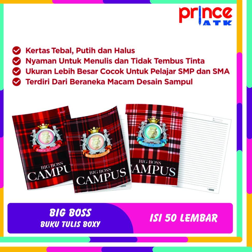 

⏎ BUKU TULIS BIG BOSS CAMPUS ISI 50 LEMBAR (HARGA 1 BUKU TULIS) ↪