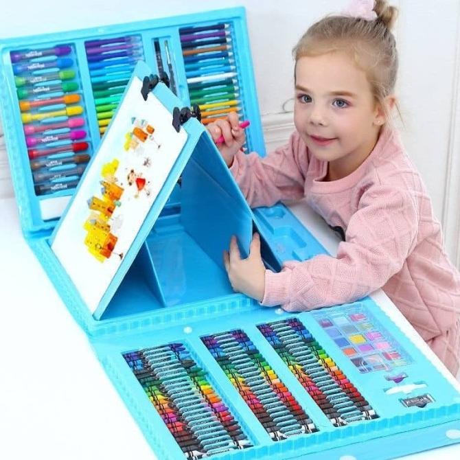 

Crayon Anak Set Isi 208 Pcs / Alat Lukis Anak Set Pensil Warna Crayon