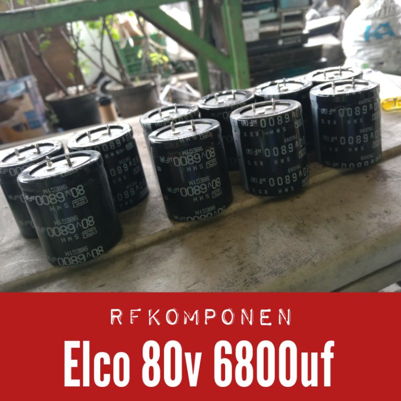 ELCO 80V 6800UF BARANG CABUTAN MULUS