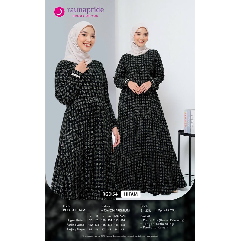 Rauna Dress Wanita / GD-54 / Fashion Muslim