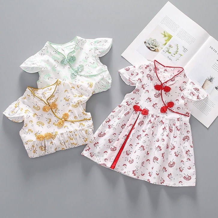 dress anak gaun anak perempuan cheongsam import