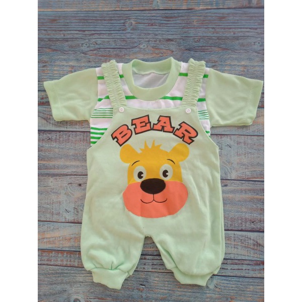 overoll bayi motif Bear umur 0-18bln