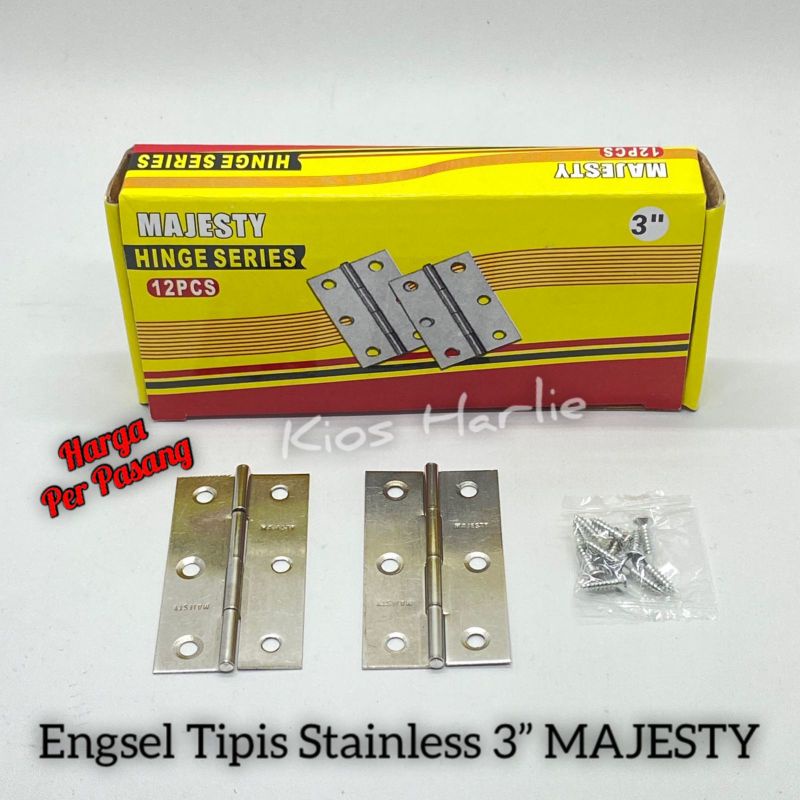 engsel tipis stainless, engsel tipis Majesty, engsel tipis